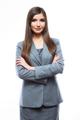 Obraz premium Portrait of smiling business woman,