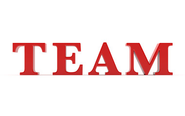 Fototapeta premium Team text 3D
