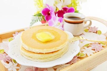 パンケーキとコーヒー