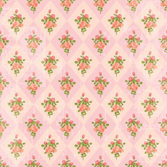 Retro wallpaper with roses