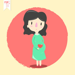 sweet family,pregnant woman