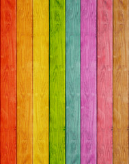 Wood plank rainbow background