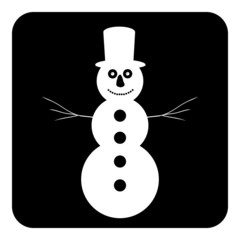 Snowman button