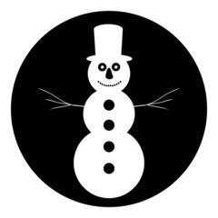 Snowman button