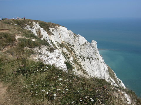 acantilado de caliza blanca Inglaterra