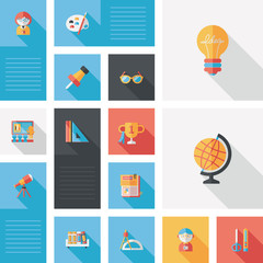 back to school flat ui background,eps10