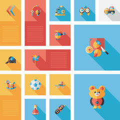 kid toys flat app ui background,eps10