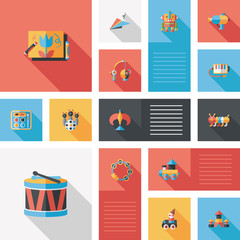 kid toys flat app ui background,eps10