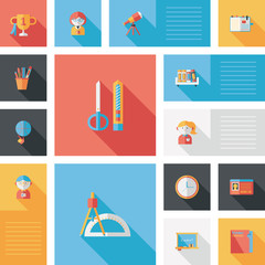 back to school flat ui background,eps10