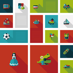 kid toys flat app ui background,eps10