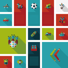 kid toys flat app ui background,eps10