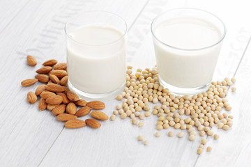 different vegan milk