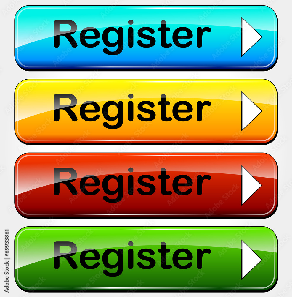 Poster vector register buttons