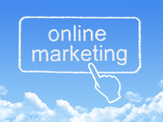 online marketing message cloud shape