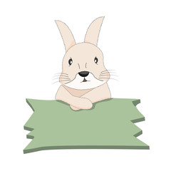 Rabbit and sign