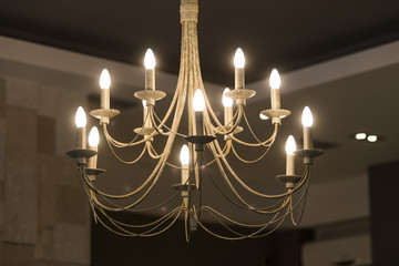 Chandelier in house room