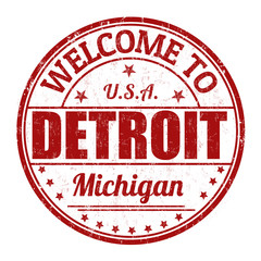 Welcome to Detroit stamp