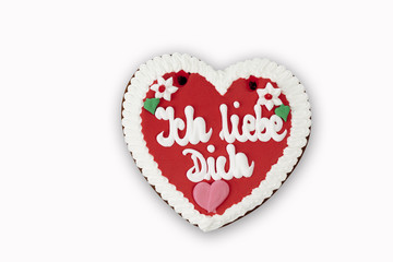 Lebkuchenherz mit Schrift 