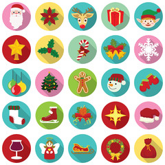 Vector Christmas icon collection. Illustration eps10
