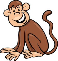 funny monkey cartoon illustration