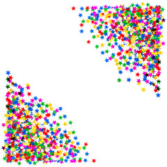 colorful star shaped confetti. holidays background