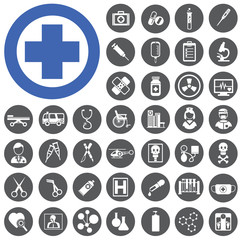 Medical icons set. Vector Illustration eps 10