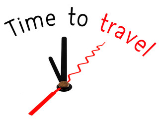 Time to Travel with clock concept
