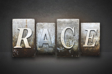 Obraz na płótnie Canvas Race Letterpress
