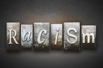 Plakat Racism Theme Letterpress