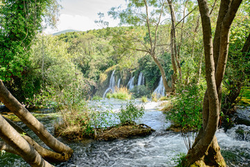 beautiful cascade water fall
