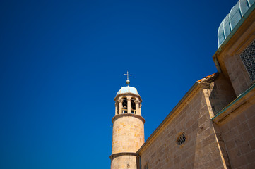 Fototapeta na wymiar Church of the Holy Virgin in Gospa island, Montenegro