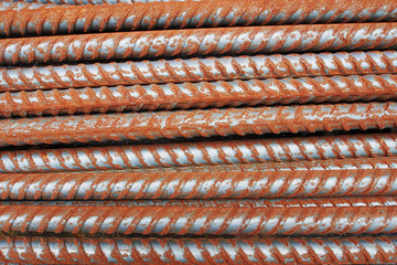 Rust steel rods or bars for construction