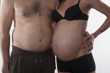 embraced fat couple