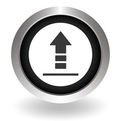 Upload icon / arrow icon. Black Button sign symbol for website.