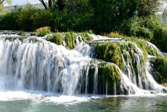 beautiful cascade water fall