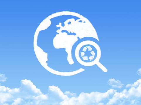recycled sign search cloud shape