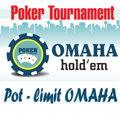 Pot limit Omaha holdem poker tournament - obrazy, fototapety, plakaty