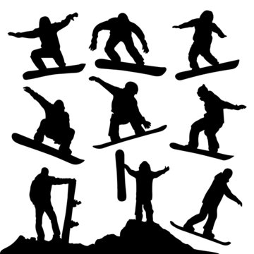 Snowboard Silhouettes
