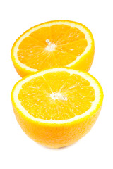 Slice of fresh ripe orange.