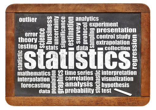 statistics and data word cloud