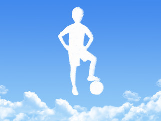 football player cloud shape