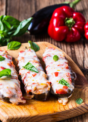 Baked stuffed eggplant
