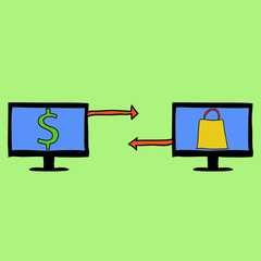 Doodle style shopping online