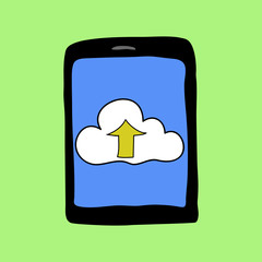 Doodle style touchpad with cloud