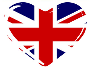 Obraz premium Union Flag Heart