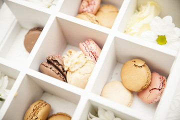 Dolcetti macarons in scatola