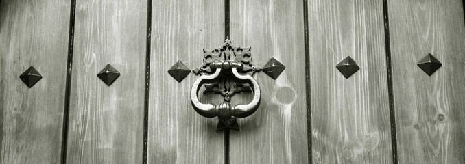 antique door knocker panorama