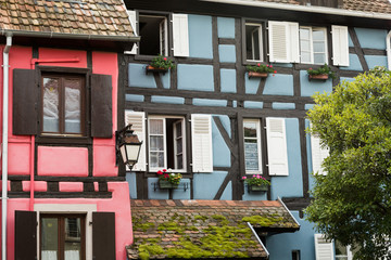 Maisons alsaciennes colorées