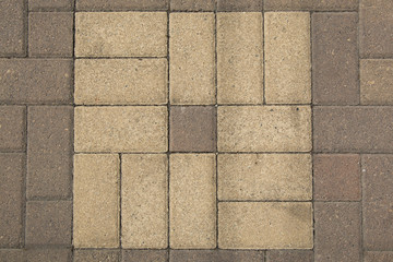 Fragment of a pattern of paving slabs
