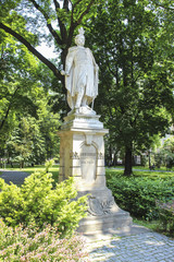 Obraz premium Statue of Jan III Sobieski, famous polish king. Krakow, Poland.